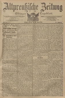 Altpreussische Zeitung, Nr. 97 Freitag 26 April 1901, 53. Jahrgang