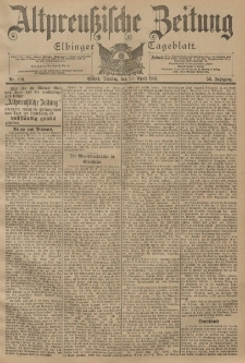 Altpreussische Zeitung, Nr. 100 Dienstag 30 April 1901, 53. Jahrgang