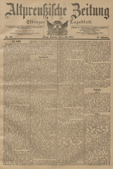 Altpreussische Zeitung, Nr. 105 Sonntag 5 Mai 1901, 53. Jahrgang