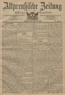 Altpreussische Zeitung, Nr. 106 Dienstag 7 Mai 1901, 53. Jahrgang