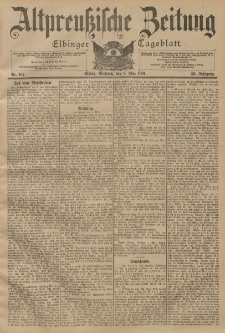 Altpreussische Zeitung, Nr. 107 Mittwoch 8 Mai 1901, 53. Jahrgang