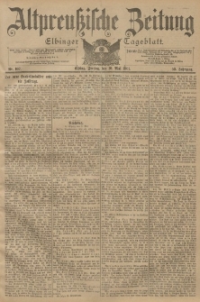 Altpreussische Zeitung, Nr. 109 Freitag 10 Mai 1901, 53. Jahrgang