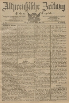 Altpreussische Zeitung, Nr. 110 Sonnabend 11 Mai 1901, 53. Jahrgang