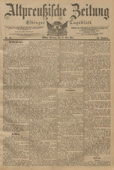Altpreussische Zeitung, Nr. 111 Sonntag 12 Mai 1901, 53. Jahrgang
