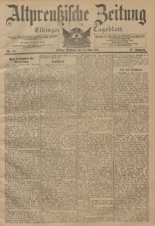 Altpreussische Zeitung, Nr. 113 Mittwoch 15 Mai 1901, 53. Jahrgang
