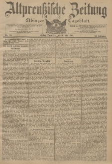 Altpreussische Zeitung, Nr. 114 Donnerstag 16 Mai 1901, 53. Jahrgang