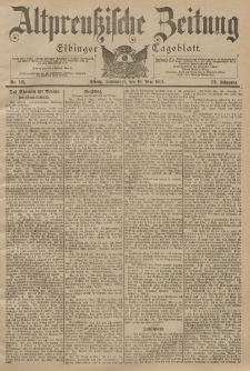 Altpreussische Zeitung, Nr. 115 Sonnabend 18 Mai 1901, 53. Jahrgang