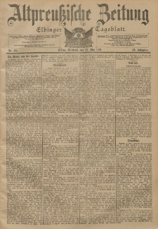 Altpreussische Zeitung, Nr. 118 Mittwoch 22 Mai 1901, 53. Jahrgang