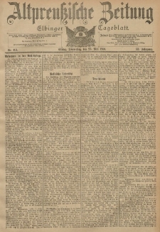 Altpreussische Zeitung, Nr. 119 Donnerstag 23 Mai 1901, 53. Jahrgang