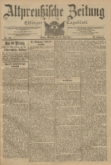 Altpreussische Zeitung, Nr. 123 Mittwoch 29 Mai 1901, 53. Jahrgang
