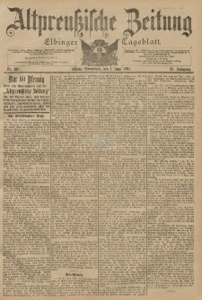 Altpreussische Zeitung, Nr. 126 Sonnabend 1 Juni 1901, 53. Jahrgang