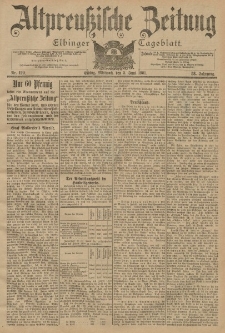 Altpreussische Zeitung, Nr. 129 Mittwoch 5 Juni 1901, 53. Jahrgang