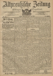 Altpreussische Zeitung, Nr. 130 Donnerstag 6 Juni 1901, 53. Jahrgang