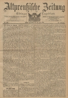 Altpreussische Zeitung, Nr. 135 Mittwoch 12 Juni 1901, 53. Jahrgang