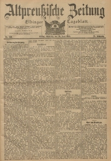 Altpreussische Zeitung, Nr. 139 Sonntag 16 Juni 1901, 53. Jahrgang