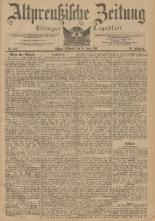 Altpreussische Zeitung, Nr. 141 Mittwoch 19 Juni 1901, 53. Jahrgang