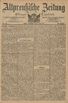 Altpreussische Zeitung, Nr. 142 Donnerstag 20 Juni 1901, 53. Jahrgang