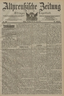 Altpreussische Zeitung, Nr. 145 Sonntag 23 Juni 1901, 53. Jahrgang