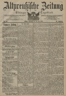 Altpreussische Zeitung, Nr. 147 Mittwoch 26 Juni 1901, 53. Jahrgang