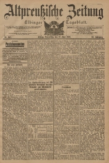 Altpreussische Zeitung, Nr. 148 Donnerstag 27 Juni 1901, 53. Jahrgang