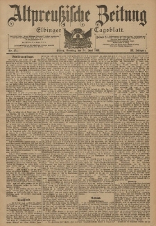 Altpreussische Zeitung, Nr. 151 Sonntag 30 Juni 1901, 53. Jahrgang