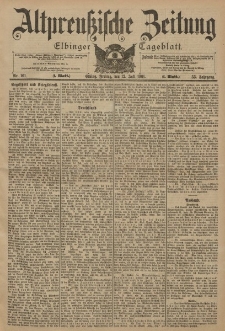 Altpreussische Zeitung, Nr. 161 Freitag 12 Juli 1901, 53. Jahrgang