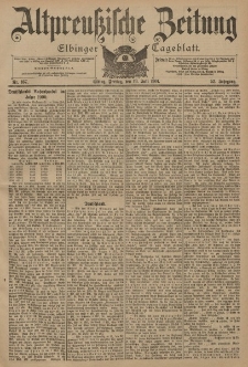 Altpreussische Zeitung, Nr. 167 Freitag 19 Juli 1901, 53. Jahrgang