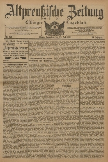 Altpreussische Zeitung, Nr. 174 Sonnabend 27 Juli 1901, 53. Jahrgang
