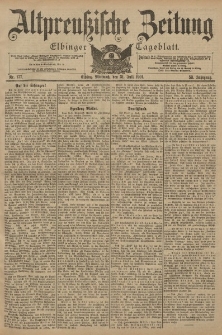 Altpreussische Zeitung, Nr. 177 Mittwoch 31 Juli 1901, 53. Jahrgang