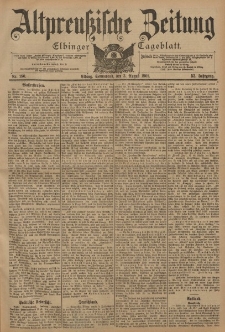 Altpreussische Zeitung, Nr. 180 Sonnabend 3 August 1901, 53. Jahrgang