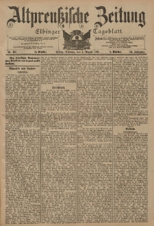 Altpreussische Zeitung, Nr. 181 Sonntag 4 August 1901, 53. Jahrgang