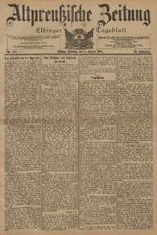Altpreussische Zeitung, Nr. 182 Dienstag 6 August 1901, 53. Jahrgang