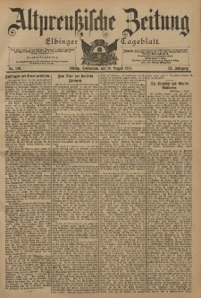 Altpreussische Zeitung, Nr. 186 Sonnabend 10 August 1901, 53. Jahrgang