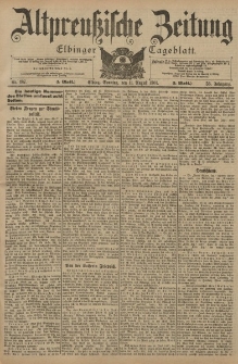 Altpreussische Zeitung, Nr. 187 Sonntag 11 August 1901, 53. Jahrgang