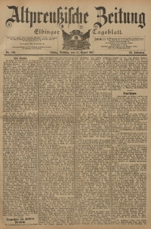 Altpreussische Zeitung, Nr. 188 Dienstag 13 August 1901, 53. Jahrgang