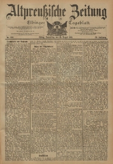 Altpreussische Zeitung, Nr. 190 Donnerstag 15 August 1901, 53. Jahrgang