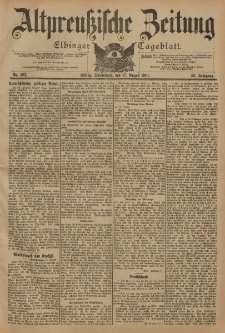Altpreussische Zeitung, Nr. 192 Sonnabend 17 August 1901, 53. Jahrgang