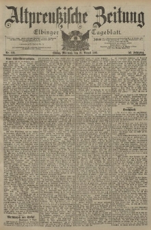 Altpreussische Zeitung, Nr. 195 Mittwoch 21 August 1901, 53. Jahrgang