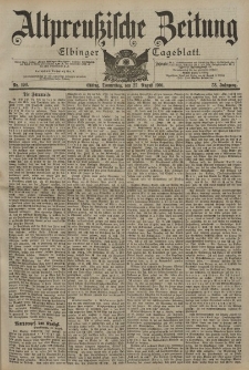 Altpreussische Zeitung, Nr. 196 Donnerstag 22 August 1901, 53. Jahrgang