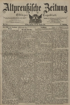 Altpreussische Zeitung, Nr. 197 Freitag 23 August 1901, 53. Jahrgang
