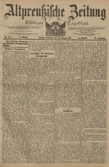 Altpreussische Zeitung, Nr. 199 Sonntag 25 August 1901, 53. Jahrgang