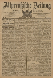 Altpreussische Zeitung, Nr. 201 Mittwoch 28 August 1901, 53. Jahrgang