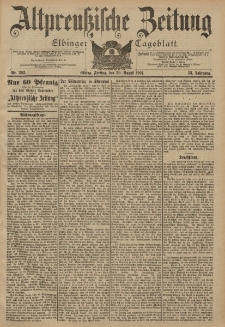 Altpreussische Zeitung, Nr. 203 Freitag 30 August 1901, 53. Jahrgang
