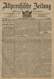 Altpreussische Zeitung, Nr. 204 Sonnabend 31 August 1901, 53. Jahrgang