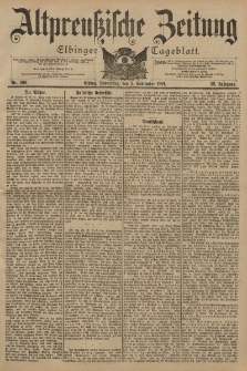 Altpreussische Zeitung, Nr. 208 Donnerstag 5 September 1901, 53. Jahrgang