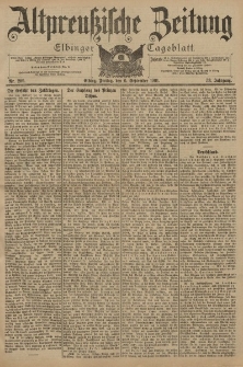 Altpreussische Zeitung, Nr. 209 Freitag 6 September 1901, 53. Jahrgang
