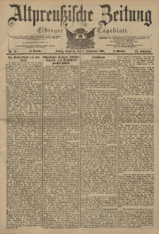 Altpreussische Zeitung, Nr. 211 Sonntag 8 September 1901, 53. Jahrgang