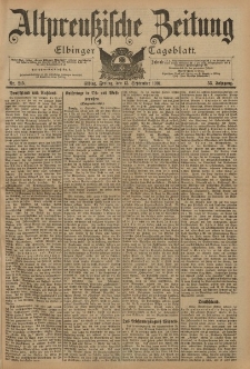 Altpreussische Zeitung, Nr. 215 Freitag 13 September 1901, 53. Jahrgang