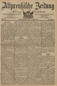 Altpreussische Zeitung, Nr. 216 Sonnabend 14 September 1901, 53. Jahrgang