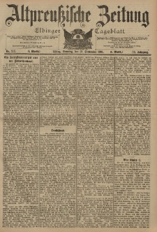 Altpreussische Zeitung, Nr. 217 Sonntag 15 September 1901, 53. Jahrgang